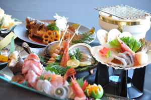 新鮮な海の幸を使った自慢料理
